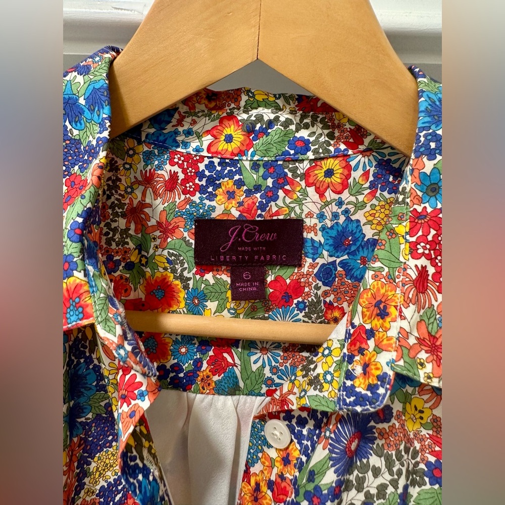 J.Crew Shirt-dress in Liberty® Margaret Annie print, size 6 - Picture 5 of 7